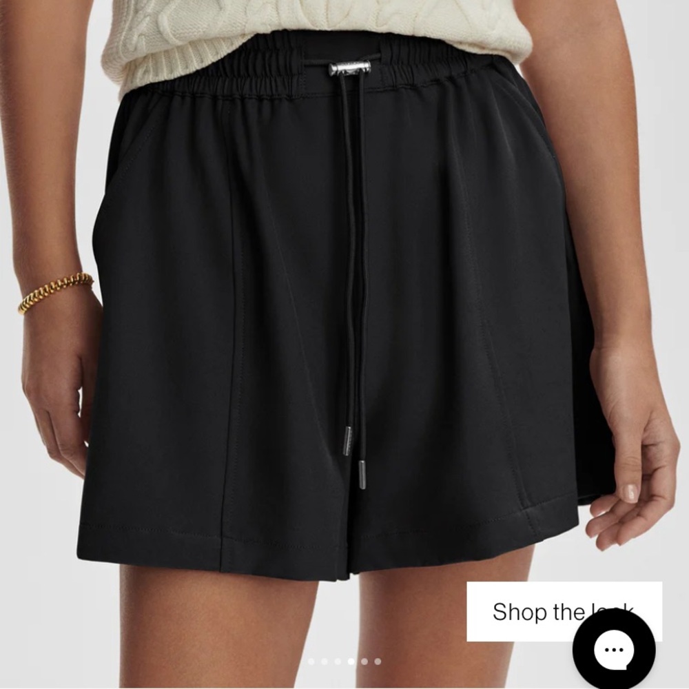 Varley Black Drawcord Athletic Skort